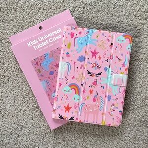 Kids & Adult Universal Tablet Case Fits 7-11" NEW Unicorn Rainbows Gift Pink